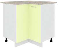 Шкаф-стол кухонный Кортекс-мебель Корнелия Лира НШУ угловой (салатовый/марсель) - 