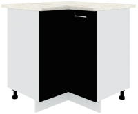Шкаф-стол кухонный Кортекс-мебель Корнелия Лира НШУ угловой (черный/королевский опал) - 