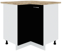Шкаф-стол кухонный Кортекс-мебель Корнелия Лира НШУ угловой (черный/мадрид) - 