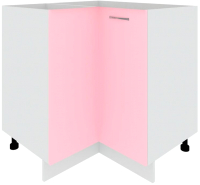 Шкаф-стол кухонный Кортекс-мебель Корнелия Лира НШУ без столешницы угловой (розовый) - 