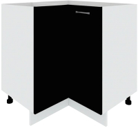 Шкаф-стол кухонный Кортекс-мебель Корнелия Лира НШУ без столешницы угловой (черный) - 