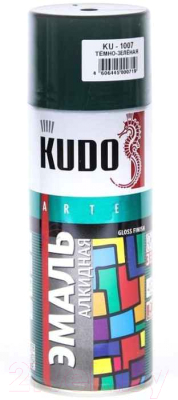 Эмаль Kudo Универсальная / KU-1007 (520мл, темно-зеленый)