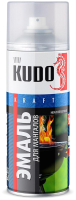 Эмаль Kudo Термостойкая для мангалов / KU-5122 (520мл, черный) - 