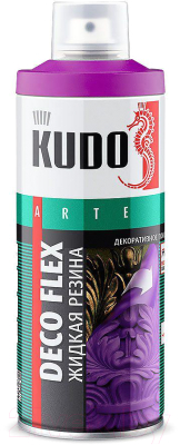 Защитно-декоративный состав Kudo Deco Flex жидкая резина (520мл, черный)