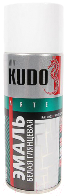 Эмаль Kudo Универсальная / KU-1001 (520мл, белый глянец)