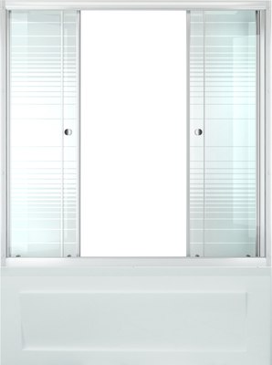 Стеклянная шторка для ванны Triton Полосы 150x147.5 - 