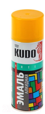 Эмаль Kudo Универсальная / KU-1013 (520мл, желтый)