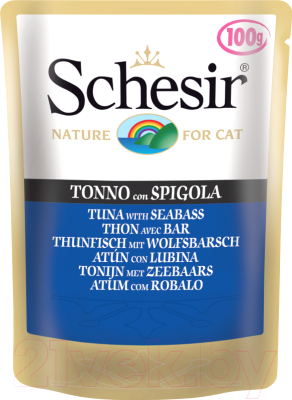 

Корм для кошек Schesir, Tune with Seabass