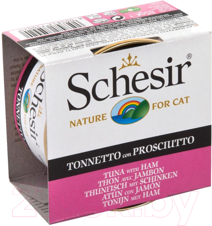 Влажный корм для кошек Schesir Tuna with Ham (85г)