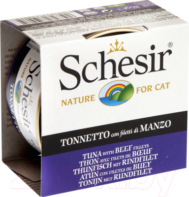 Влажный корм для кошек Schesir Tuna with Beef fillets (85г)