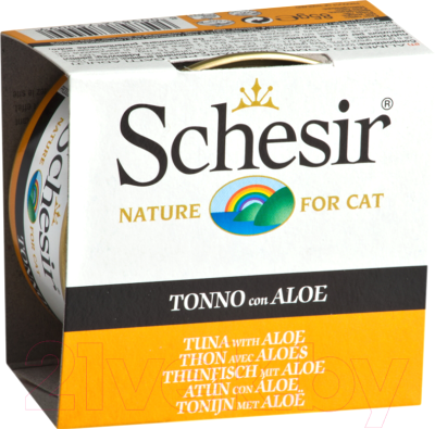 Влажный корм для кошек Schesir Tuna with Aloe (85г)