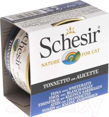 Влажный корм для кошек Schesir Tuna with Whitebaits (85г)