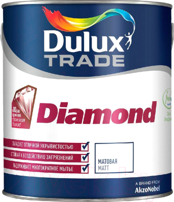 Краска Dulux Trade Diamond Matt для стен и потолков (1л, белый)