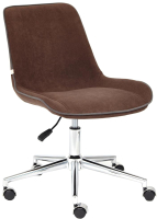 Кресло офисное Tetchair Style флок (коричневый) - 