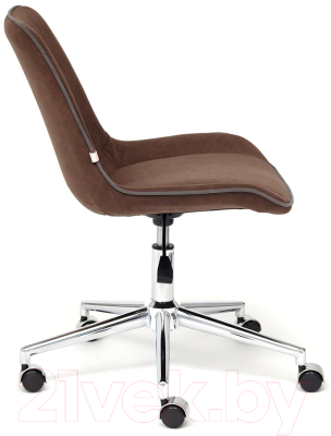 Кресло офисное Tetchair Style флок (коричневый)
