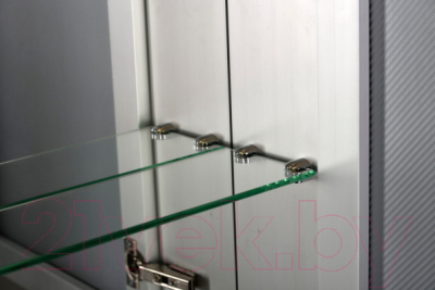 Шкаф с зеркалом для ванной De Aqua Алюминиум 50 / 261749 (серебристый)