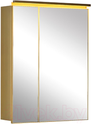 Шкаф с зеркалом для ванной De Aqua Алюминиум 60 / 261764 (медь)