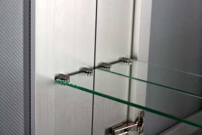 Шкаф с зеркалом для ванной De Aqua Алюминиум 80 / 261752 (серебристый)