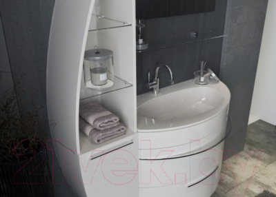 Шкаф-пенал для ванной De Aqua Эскалада RS0 L / 167340 (белый)