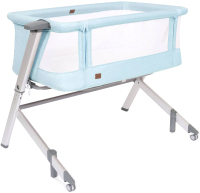 Детская кроватка Nuovita Accanto Dalia (светло-голубой/серебристый) - 