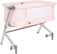 Детская кроватка Nuovita Accanto Dalia (розовый/серебристый) - 