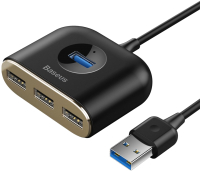USB-хаб Baseus Square Round 4in1 / CAHUB-AY01 (1м, черный) - 