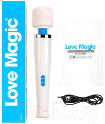 Вибромассажер Magic Wand Love Magic Rechargeable HV-270 / E01-R-270 (белый)