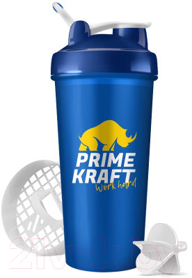Шейкер спортивный Prime Kraft С венчиком (синий)