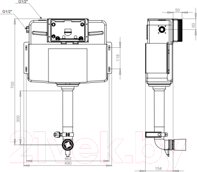 Инсталляция для унитаза Lavinia Boho Relfix 38020010