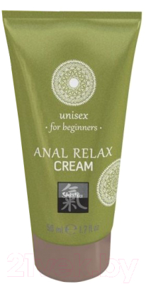 Лубрикант-крем Shiatsu Anal Relax Cream Unisex For Beginners / 67204 (50мл)