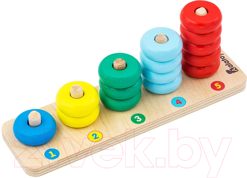 Развивающая игрушка Alatoys Пирамидка. Логическая / ПСЧ3007