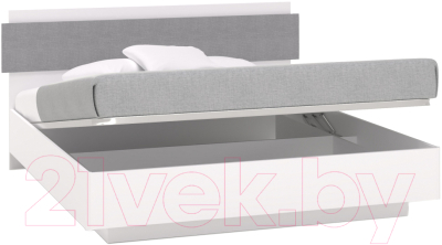 

Двуспальная кровать Шатура, Rimini белый/туя AR6-01.DR с ПМ 160x200 / 488105