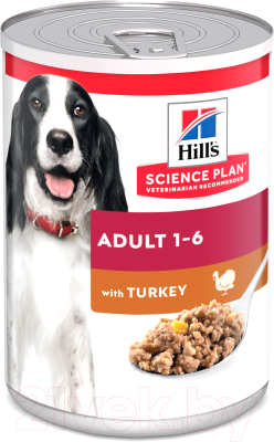 Влажный корм для собак Hill's Science Plan Adult With Turkey / 607097 (370г)