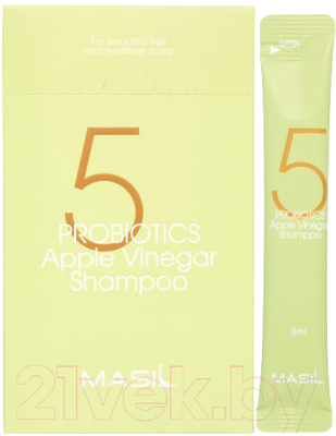 Шампунь для волос Masil Probiotics Apple Vinegar Shampoo Stick Pouch (20x8мл)