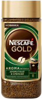 Кофе растворимый Nescafe Gold Aroma Intenso с добавлением молотого (85г) - 