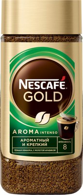 

Кофе растворимый, Gold Aroma Intenso с добавлением молотого