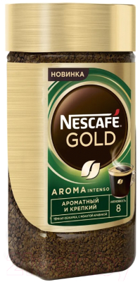 Кофе растворимый Nescafe Gold Aroma Intenso с добавлением молотого (170г)