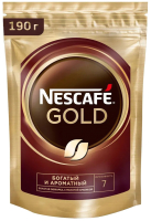 Кофе растворимый Nescafe Gold с добавлением молотого (190г) - 