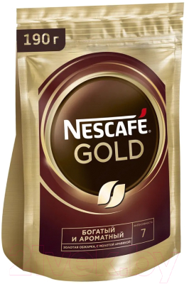 Кофе растворимый Nescafe Gold с добавлением молотого (190г)