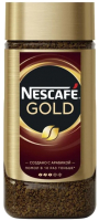 Кофе растворимый Nescafe Gold с добавлением молотого (стекло) (190г) - 