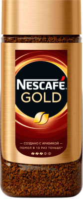 Кофе растворимый Nescafe Gold с добавлением молотого (стекло) (95г)