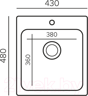 Мойка кухонная QuartzBond 430 (уголь)