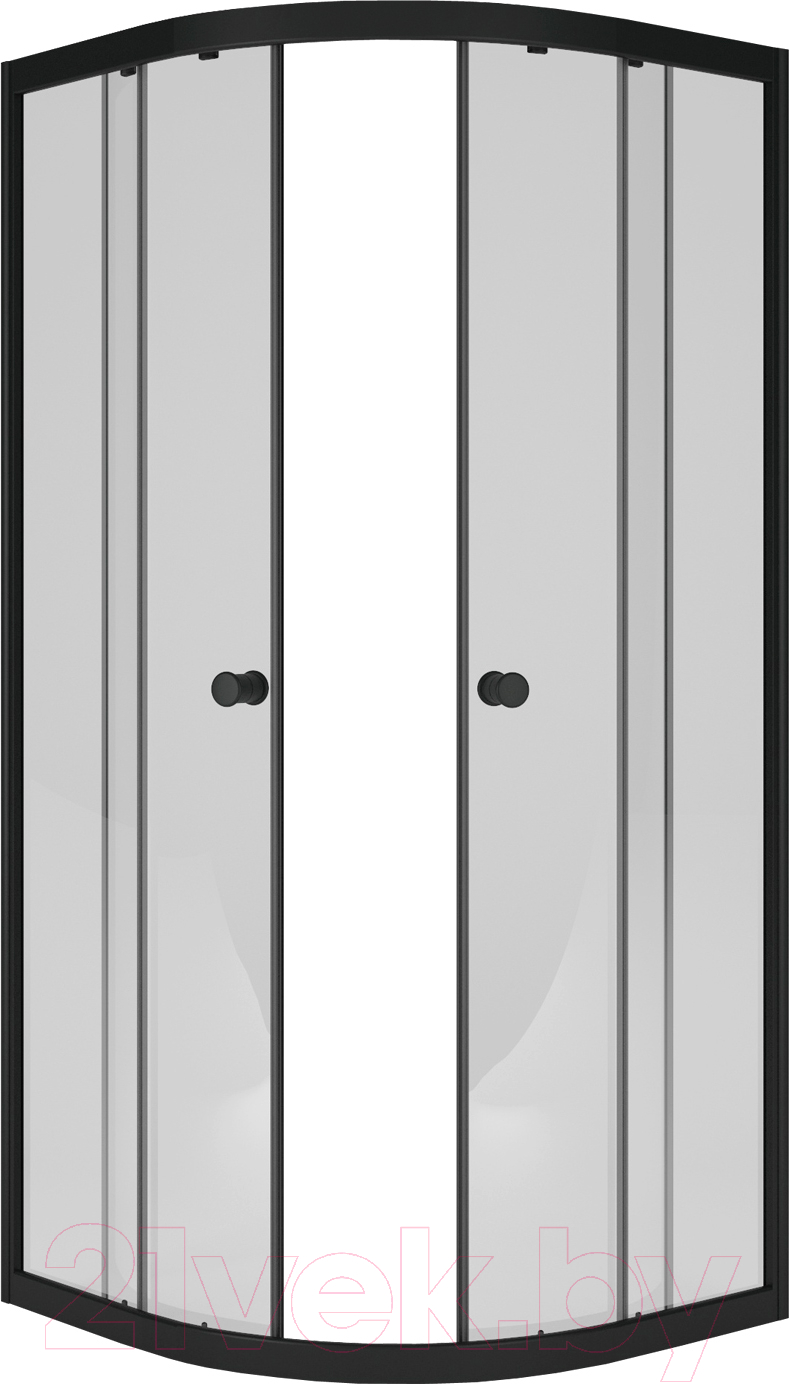 Душевой уголок МетаКам Classic Black 90x90 / ШПS_013572 (прозрачное стекло)