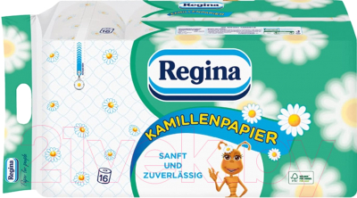 

Туалетная бумага Regina, Белый;с цветным рисунком, Camomilla
