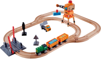 Железная дорога игрушечная Hape С краном / E3732-HP - 
