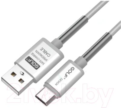 Кабель Golf GC-40 MicroUSB (1м, серебро)