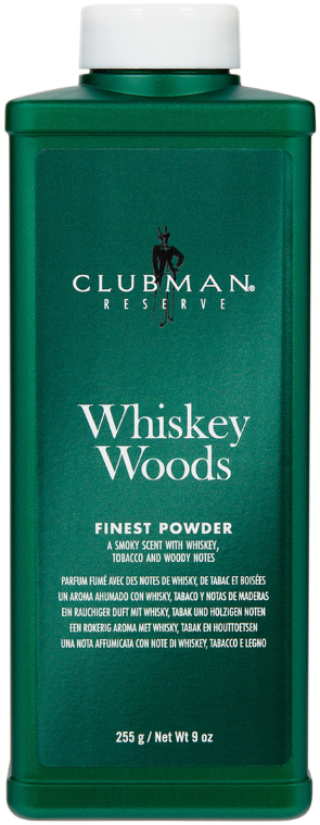 Тальк после бритья Clubman Whiskey Woods Powder универсальный