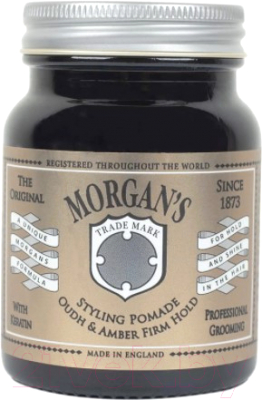 

Паста для укладки волос Morgans, Pomade Oudh & Amber сильная фиксация, сильный блеск