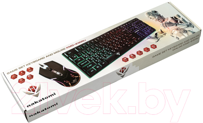 Клавиатура+мышь Nakatomi KMG-2305U (черный)