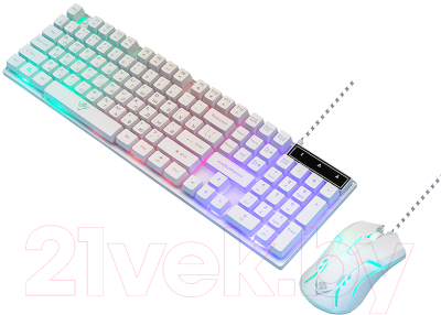 Клавиатура+мышь Nakatomi KMG-2305U (белый)